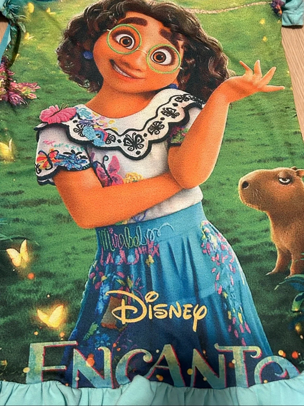 2 piece set Disney Mira and Encanto Nightshirt for girls, size 7-8 Blue Pajamas - Picture 10 of 15